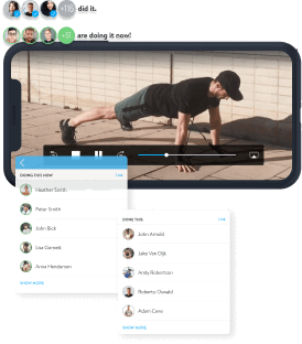 Video workouts in groups